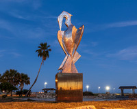 Preening Heron at Rockport Marina